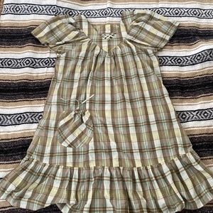 Women’s vintage plaid dress XL